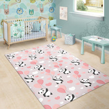 Load image into Gallery viewer, Cute panda ballon heart pattern Area Rug
