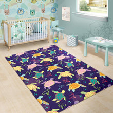 Load image into Gallery viewer, Colorful sea turtle pattern Area Rug
