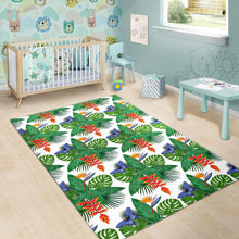 Load image into Gallery viewer, Heliconia Butterfly Leaves Pattern Area Rug
