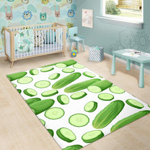 Load image into Gallery viewer, cucumber whole slices pattern Area Rug
