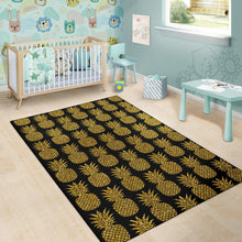 Load image into Gallery viewer, Gold Pineapple Pattern Print Design PP011 Area Rugs
