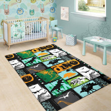Load image into Gallery viewer, dinosaurs print pattern Area Rug
