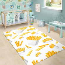 Load image into Gallery viewer, French fries white paper box pattern Area Rug
