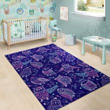 Load image into Gallery viewer, Cute owls pattern boho style ornament Area Rug
