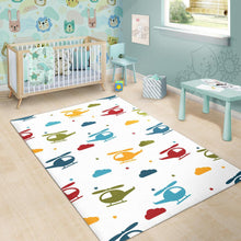 Load image into Gallery viewer, Colorful helicopter pattern Area Rug
