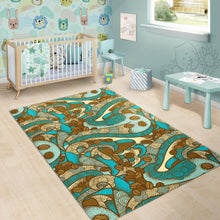 Load image into Gallery viewer, Coffee Bean Pattern Graphic Ornate Area Rug
