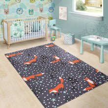 Load image into Gallery viewer, Fox Snow Winter Pattern Area Rug
