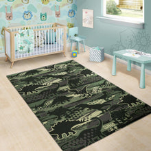 Load image into Gallery viewer, Dinosaur Camo Pattern Area Rug
