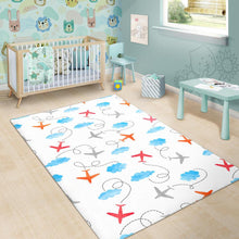 Load image into Gallery viewer, Airplane Cloud Pattern Area Rug
