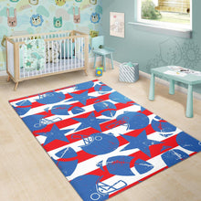 Load image into Gallery viewer, American football ball star stripes pattern Area Rug

