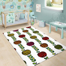 Load image into Gallery viewer, colorful apples leave zebra stripe Area Rug
