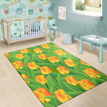Load image into Gallery viewer, Tulip Orange Pattern Print Design TP07 Area Rugs
