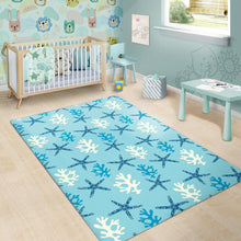 Load image into Gallery viewer, Blue starfish coral reef pattern Area Rug
