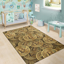 Load image into Gallery viewer, Bitcoin Pattern Print Design DO01 Area Rugs
