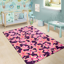 Load image into Gallery viewer, Purple Plumeria Pattern Print Design PM010 Area Rugs
