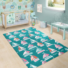 Load image into Gallery viewer, Cute sailboat pattern Area Rug
