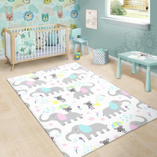 Load image into Gallery viewer, Cute elephant mouse pattern Area Rug
