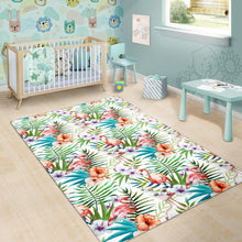 Load image into Gallery viewer, Flamingo Flower Leaves Pattern Area Rug
