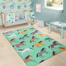 Load image into Gallery viewer, Colorful horses pattern Area Rug
