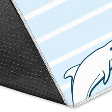 Load image into Gallery viewer, Dolphin blue striped background Area Rug
