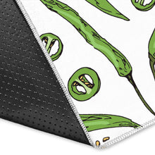 Load image into Gallery viewer, Hand drawn sketch style green Chili peppers pattern Area Rug
