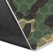 Load image into Gallery viewer, Green Camo Camouflage Honeycomb Pattern Area Rug
