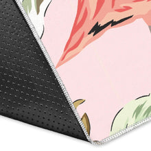 Load image into Gallery viewer, Pink flamingo birds pineapples hibiscus flower pattern Area Rug
