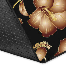 Load image into Gallery viewer, Brown Hibiscus Pattern Print Design HB06 Area Rugs
