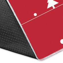 Load image into Gallery viewer, Christmas tree star snow red background Area Rug
