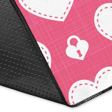 Load image into Gallery viewer, Heart Key Pattern Print Design HE09 Area Rugs
