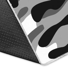 Load image into Gallery viewer, Black white camo camouflage pattern Area Rug
