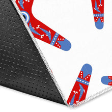 Load image into Gallery viewer, Boomerang Aboriginal Pattern White Background Area Rug
