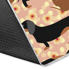Load image into Gallery viewer, Dachshund floral background Area Rug
