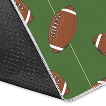 Load image into Gallery viewer, American Football Ball Pattern Green Background Area Rug
