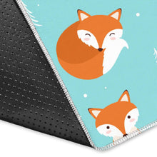 Load image into Gallery viewer, Fox pattern blue b ackground Area Rug
