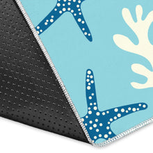 Load image into Gallery viewer, Blue starfish coral reef pattern Area Rug
