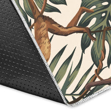 Load image into Gallery viewer, Monkey tropical leaves background Area Rug
