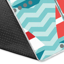 Load image into Gallery viewer, Red White sailboat wave background Area Rug

