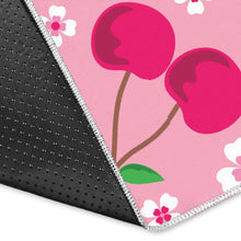 Load image into Gallery viewer, cherry flower pattern pink background Area Rug
