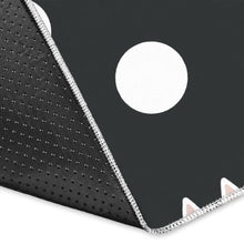 Load image into Gallery viewer, Cute white rabbit polka dots black background Area Rug
