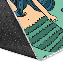 Load image into Gallery viewer, Mermaid Pattern Green Background Area Rug
