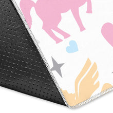 Load image into Gallery viewer, colorful unicorn rainbow heart pattern Area Rug
