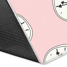 Load image into Gallery viewer, Clock pattern pink blackground Area Rug
