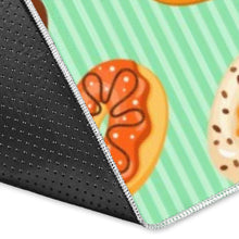 Load image into Gallery viewer, Colorful donut pattern green background Area Rug
