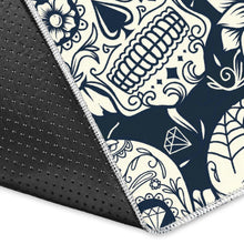 Load image into Gallery viewer, Sugar skull black white pattern Area Rug
