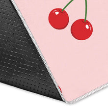 Load image into Gallery viewer, cherry pattern pink background Area Rug
