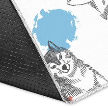 Load image into Gallery viewer, Siberian husky and colorful circle pattern Area Rug
