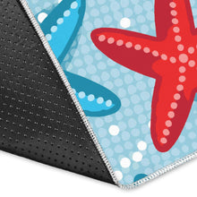 Load image into Gallery viewer, Blue red orange starfish pattern Area Rug
