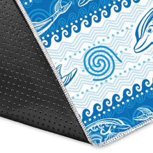 Load image into Gallery viewer, Dolphin Tribal Pattern background Area Rug
