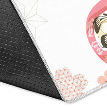 Load image into Gallery viewer, Daruma japanese wooden doll cherry blossom flower pattern Area Rug

